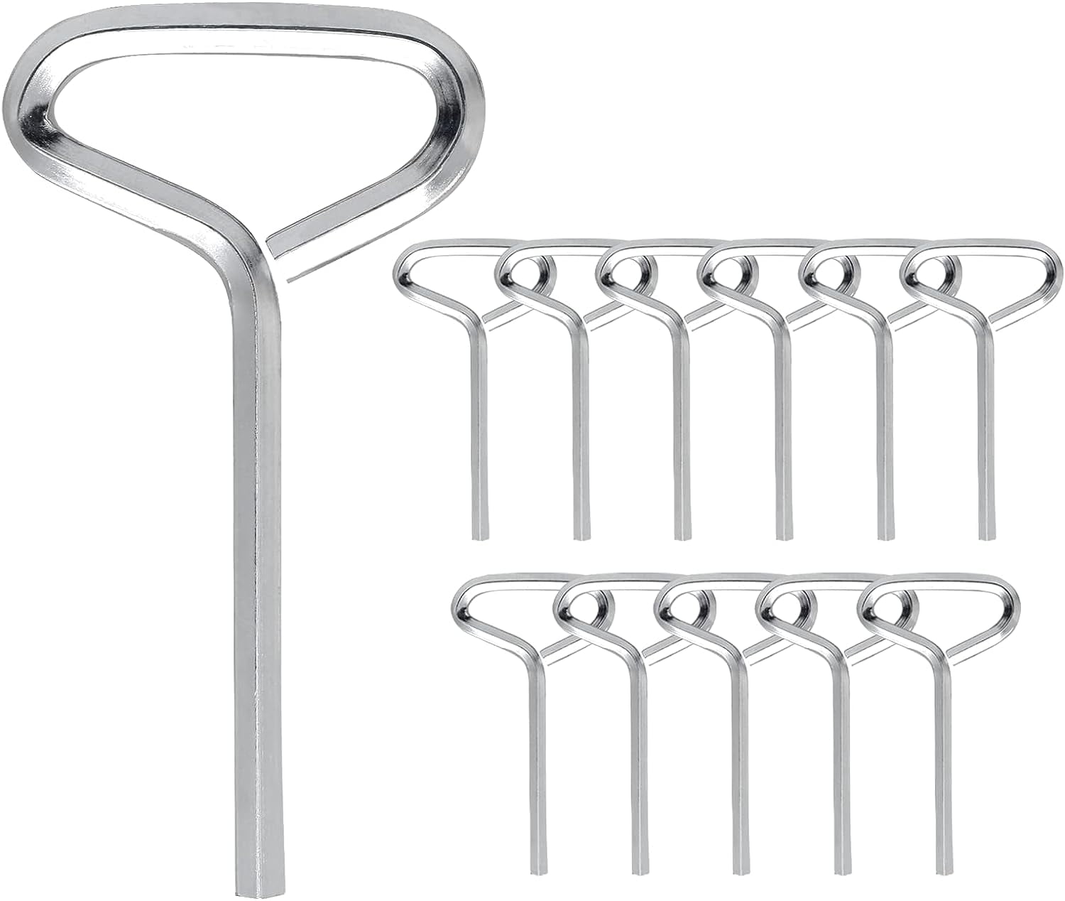 12Pcs 5/32" Hex Dogging Key Standard with Full Loop, Allen Wrench Door