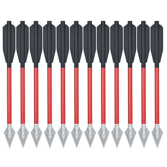 12Pcs 6.5 Inch Aluminium Crossbow Bolts Arrows with Hunting Tip Aluminium Arrows