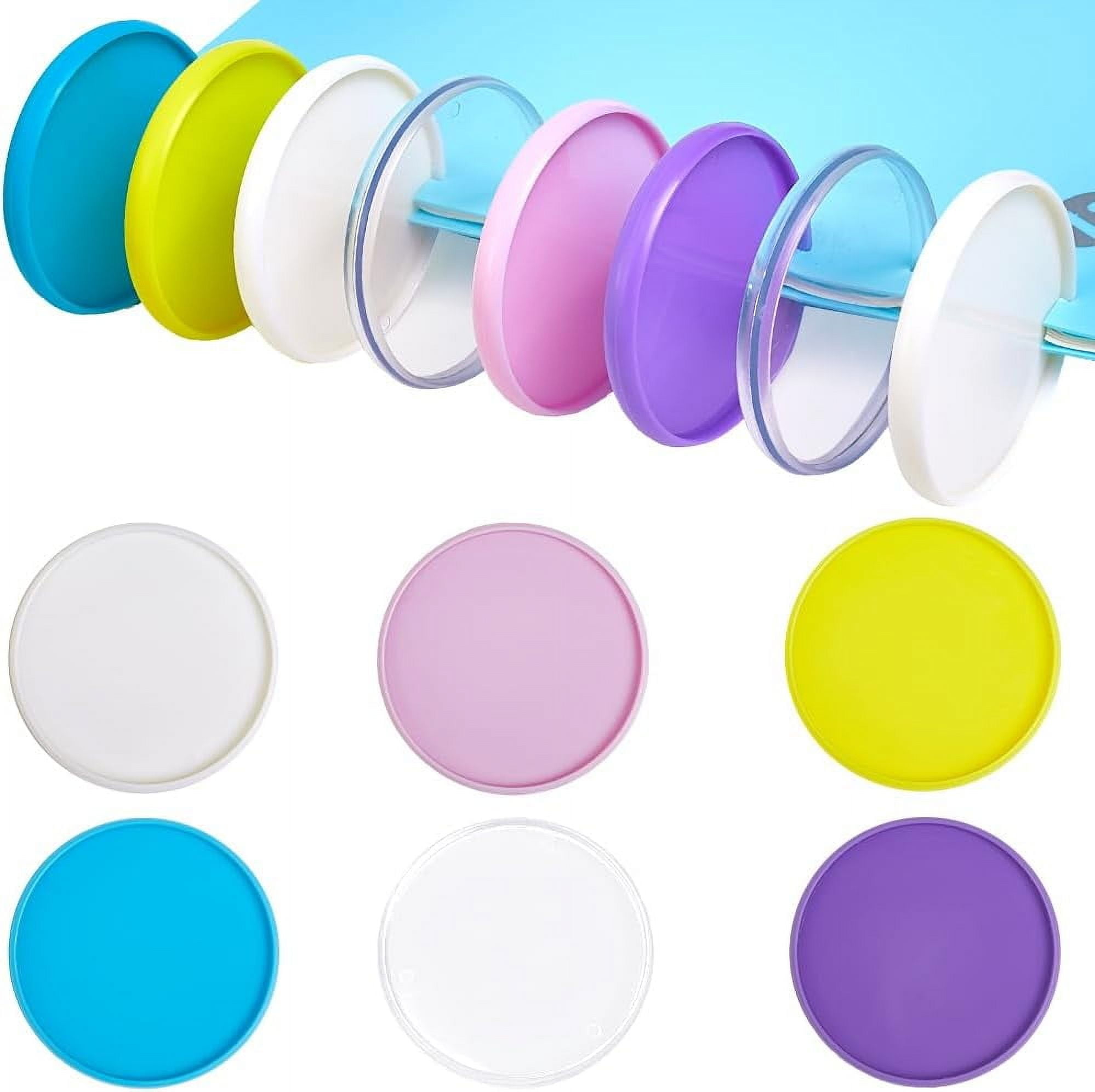 12Pcs 6 Colors Plastic Loose Leaf Ring Round Binder Discs Mushroom Hole ...