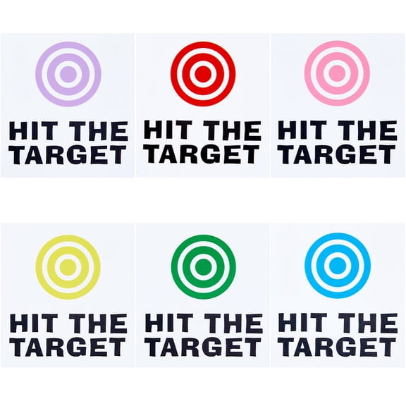 12Pcs 6 Colors Toilet Target Aiming Stickers Bullseye Target Sticks Hit The Target Bathroom Decals Potty Training Toilet Pee Aim Potty Decal