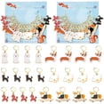 thumbnail image 1 of 12Pcs 6 Style Alloy Enamel Dog Charms Locking Stitch Markers with Gold Tone 304 Stainless Steel Leverback Earring Findings Mixed Color 3.7~4.5cm, 1 of 6
