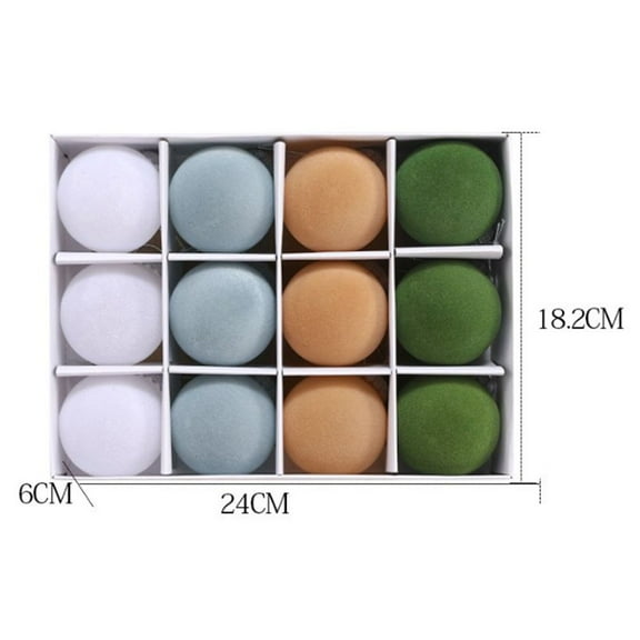 12Pcs 6Cm Red Christmas Ball Ornaments Green Christmas Tree Decoration New Christmas Spheres Pendant Velvet Balls