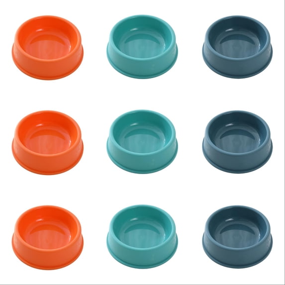 12Pcs 7x2 Inch Candy Color Dog Bowls, Lightweight Reusable Non- Puppy Food and Water Bowls, Pet Feeding Suitable Dishes for Cats and Dogs, Pet Food and Water Bowl Dish for Pets