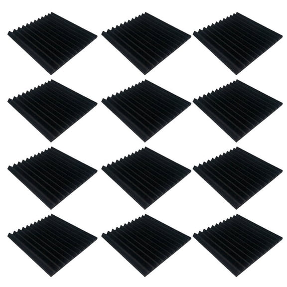 12Pcs Acoustic Foam Studio High Density Soundproofing Foam Sound Absorbing Material Door Isolation Home Decoration