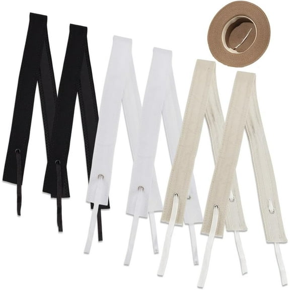 12Pcs Adjustable Hat Sizer Reducer Insert 3 Colors Drawstring Hat Tape Bands Hat Sizer Insert Hat Sweatband for Hats Caps Sewing Crafts Accessories 23.6x1.2 Inch