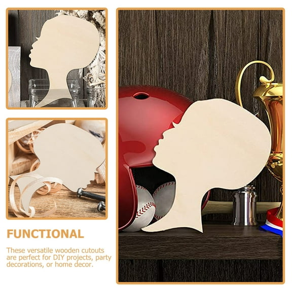 12Pcs African Woman Face Cutouts with Lashes African Woman Wood Decor
