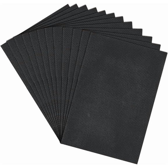 12Pcs Aida Cloth 14 Count Black Stitch Fabric 8.3 by 5.5 Inch Pre-Cut Embroidery Stitch Fabric Handmade Needlework Classic Reserve Aida Cloth