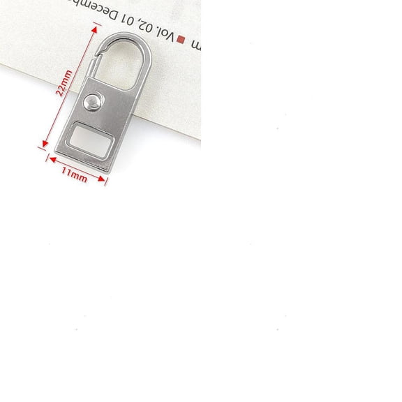 12Pcs Alloy Detachable Zipper Slider Pull Tab for Luggage Clothing Jackets Backpacks Platinum 27x11mm DIY
