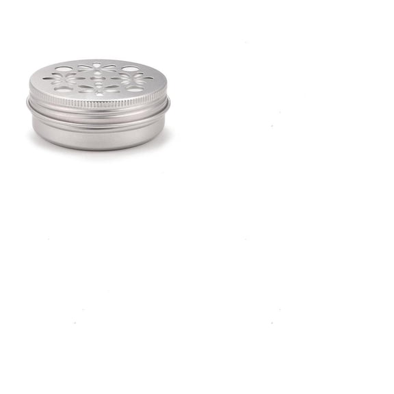 12Pcs Aluminium Shallow Round Tins with Hollow Floral Pattern Lids Empty Tin Storage Containers Silver 68x25mm for DIY