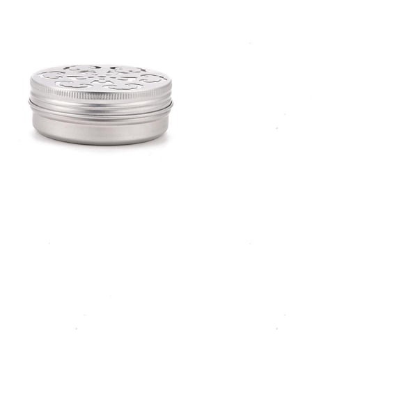 12Pcs Aluminium Shallow Round Tins with Hollow Floral Pattern Lids Empty Tin Storage Containers Silver 68x25mm