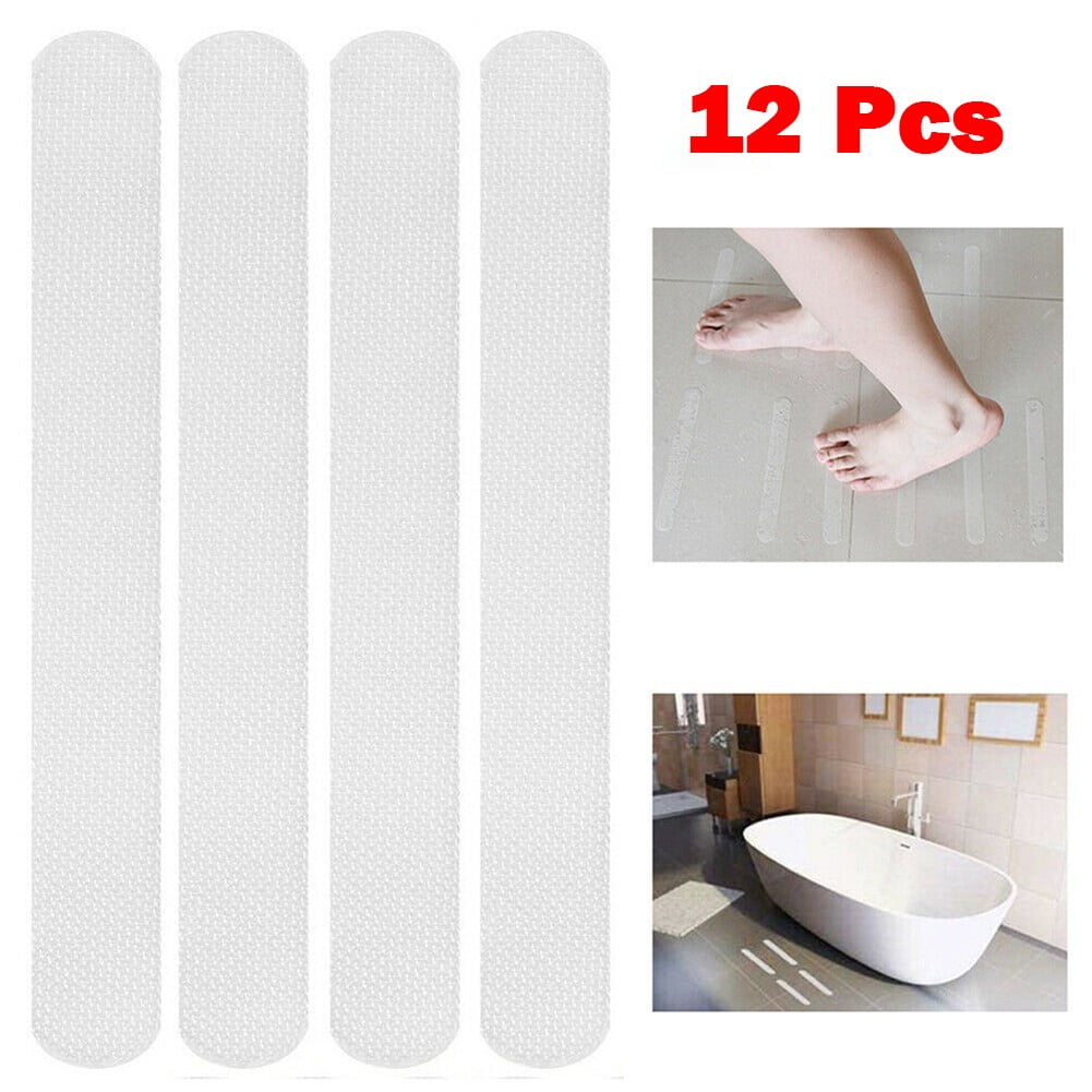12Pcs Anti Slip Shower Stickers, Safety Bathtub Strips Adhesive Decals