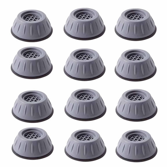 12Pcs Anti-Vibration Pads for Washing Machine and Appliances, Universal Shock-Absorbing & Noise-Reducing Non-Slip Rubber Feet Stabilizer, Stops Washer Dryer Moving (12pcs)