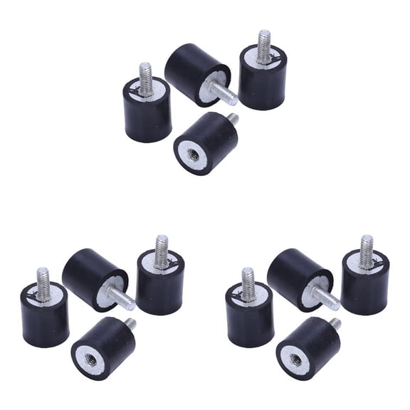 12Pcs Anti Vibration Rubber Buffer Insulator Attachment 15mmx15mm