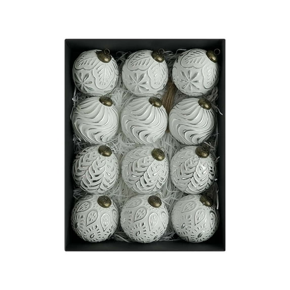 12Pcs Antique Christmas Balls Set,Christmas Tree Hanging Balls, Xmas Decoration Pendant, Home Party Ornament