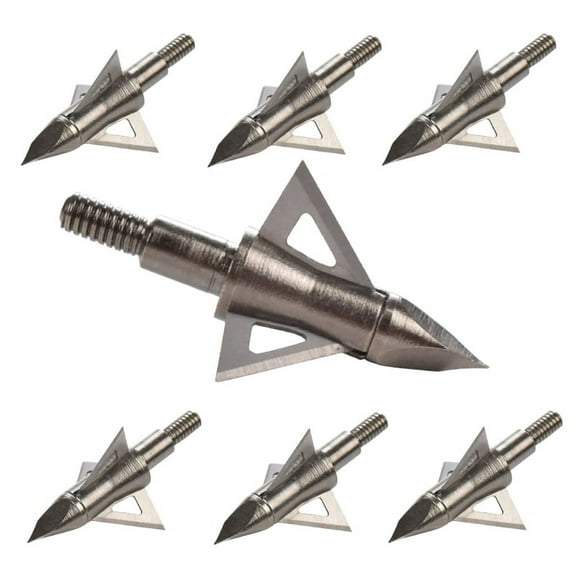 12Pcs Archery Broadheads 100 Grain Crossbow Recurve Compound Bow Arrow Tips