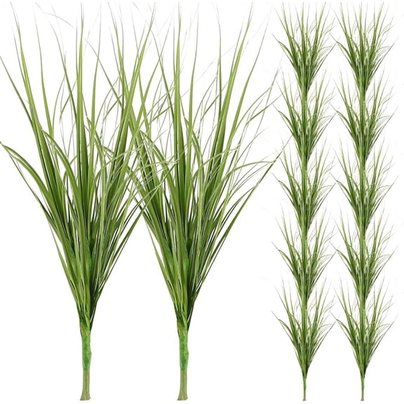 12Pcs Artificial Cattail Grass Stems Fake Grass Decor Simulation Plant Props for Home Market Display Indoor Outdoor Use Educational Play 11.81X8.66X8.66In