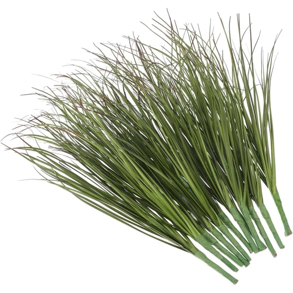 12Pcs Artificial Grass, 11.79in Fake Grass Artificial Shrub Plants, Tall Plants Greenery Stems Weed for Room Indoor Home, Patio, Vase, Restaurant Decoration