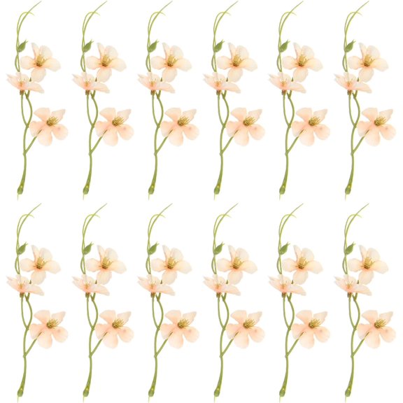 12Pcs Artificial Orchid Flower for Floating Candle Centerpieces White