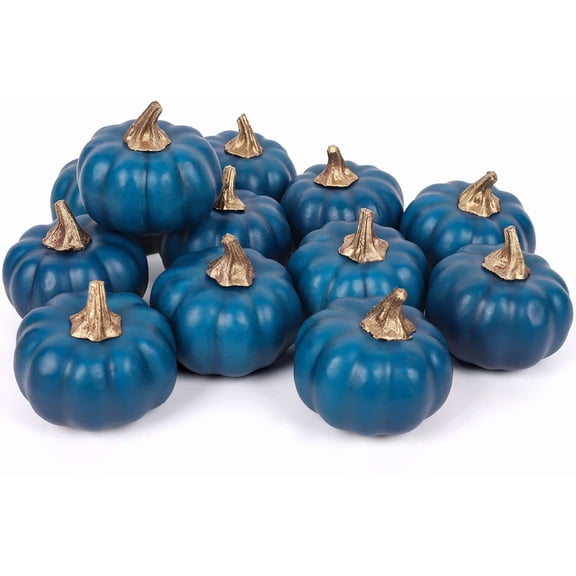 12Pcs Artificial Pumpkins Bulk Vintage Pumpkin Harvest Lifelike Pumpkin Fake Foam Pumpkin for Fall Autumn Halloween Home Thanksgiving Party House Kitchen Wedding Decor