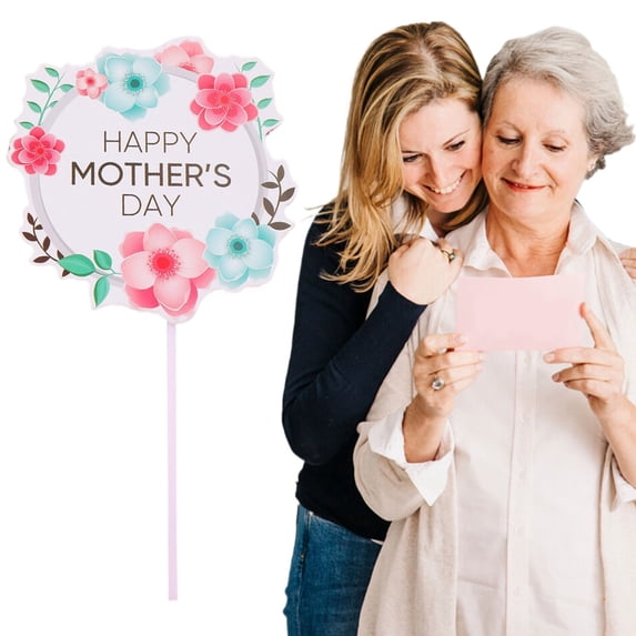 Mother's Day Cake Toppers, by YSKING (12 Count)