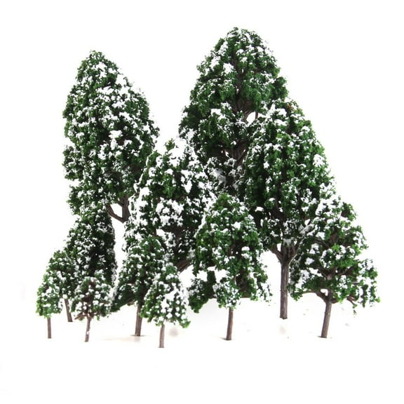 12Pcs Assorted Model Trees Snow Architecture Train Railroad Guage 1/50~1/500