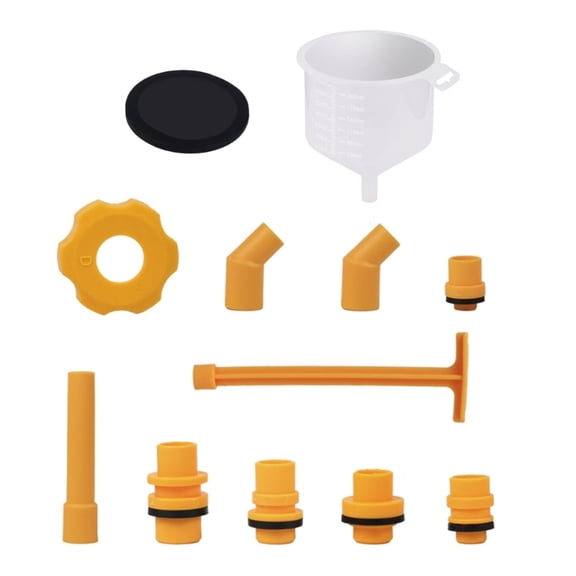 12Pcs Automotive Coolant Pouring Filling Funnel Spout Collection Suitable for Refilling Easy Coolant Additions
