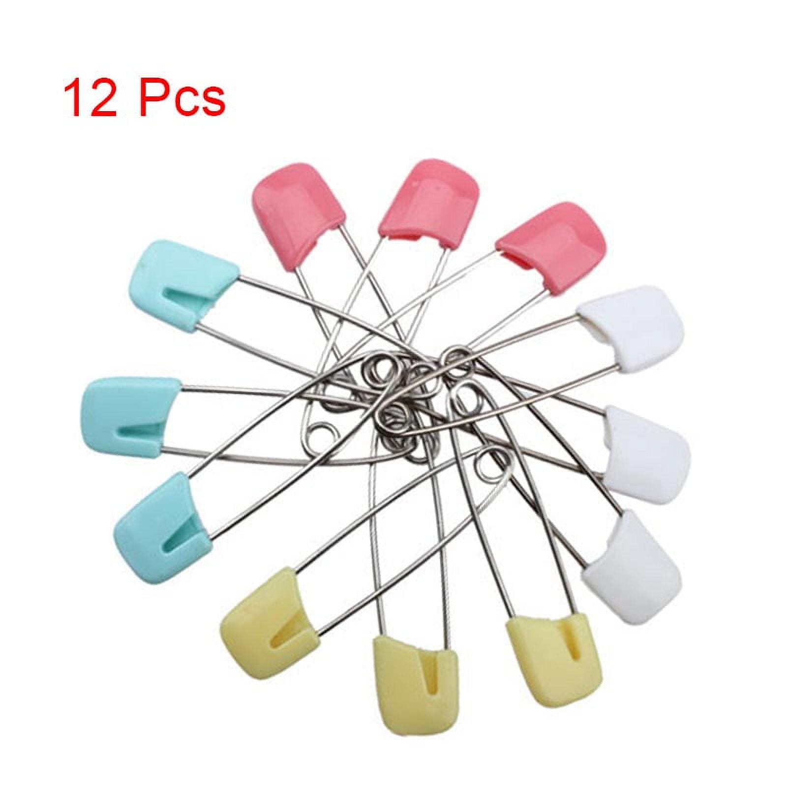 12Pcs Baby Safety Shower Cloth Diaper Pins Holder Accessories