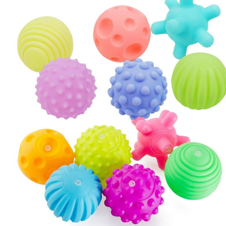 7pcs Boules sensorielles pour bébé Safe Soft Squeeze Ball Toy pour