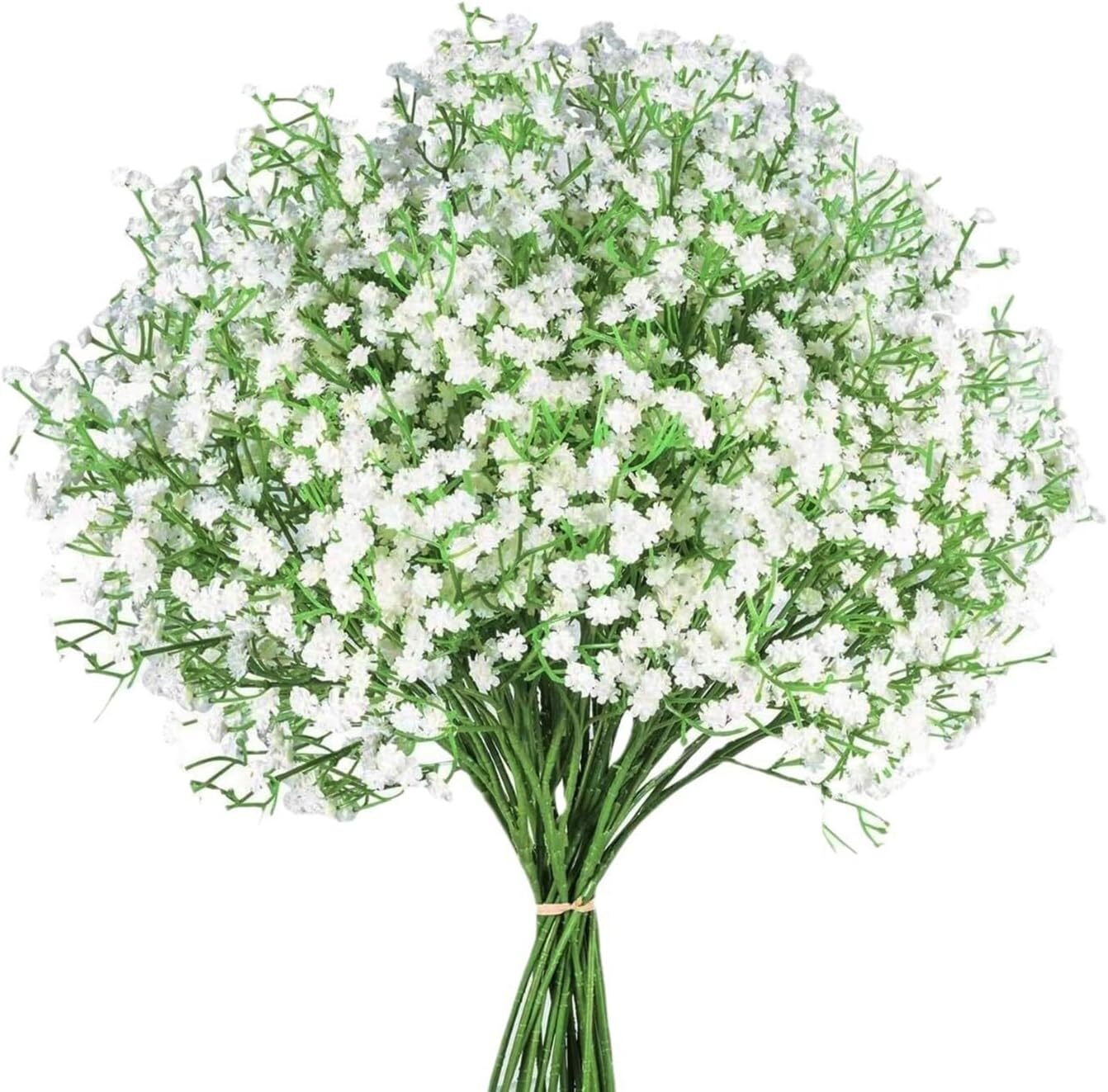 12Pcs Baby's Breath Artificial Flowers Real Touch Faux Gypsophila Bouquet DIY Floral Bouquets Arrangement for Wedding Centerpieces and Decorations