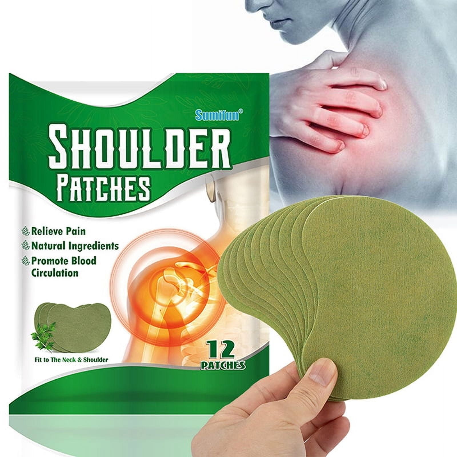 12Pcs/Bag Ay Tsao Shoulder Patches Reduce Shoulder Joint Pains Relieve Shoulder Discomfort Self Adhesive Health Care Patch