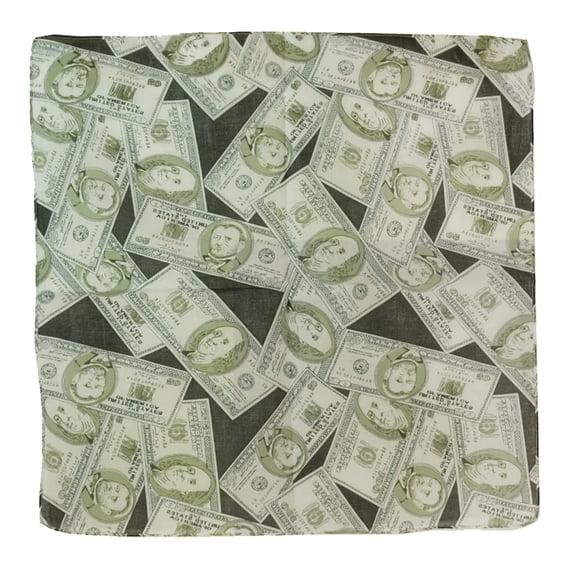 12Pcs Bandanas 100% Cotton Double Sided Paisley Print Head Wrap Scarf Headband Dollar Bills