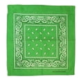 thumbnail image 1 of 12Pcs Bandanas 100% Cotton Double Sided Paisley Print Head Wrap Scarf Headband Grass, 1 of 5