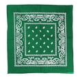 thumbnail image 1 of 12Pcs Bandanas 100% Cotton Double Sided Paisley Print Head Wrap Scarf Headband Green, 1 of 5