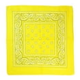 thumbnail image 1 of 12Pcs Bandanas 100% Cotton Double Sided Paisley Print Head Wrap Scarf Headband Yellow, 1 of 5