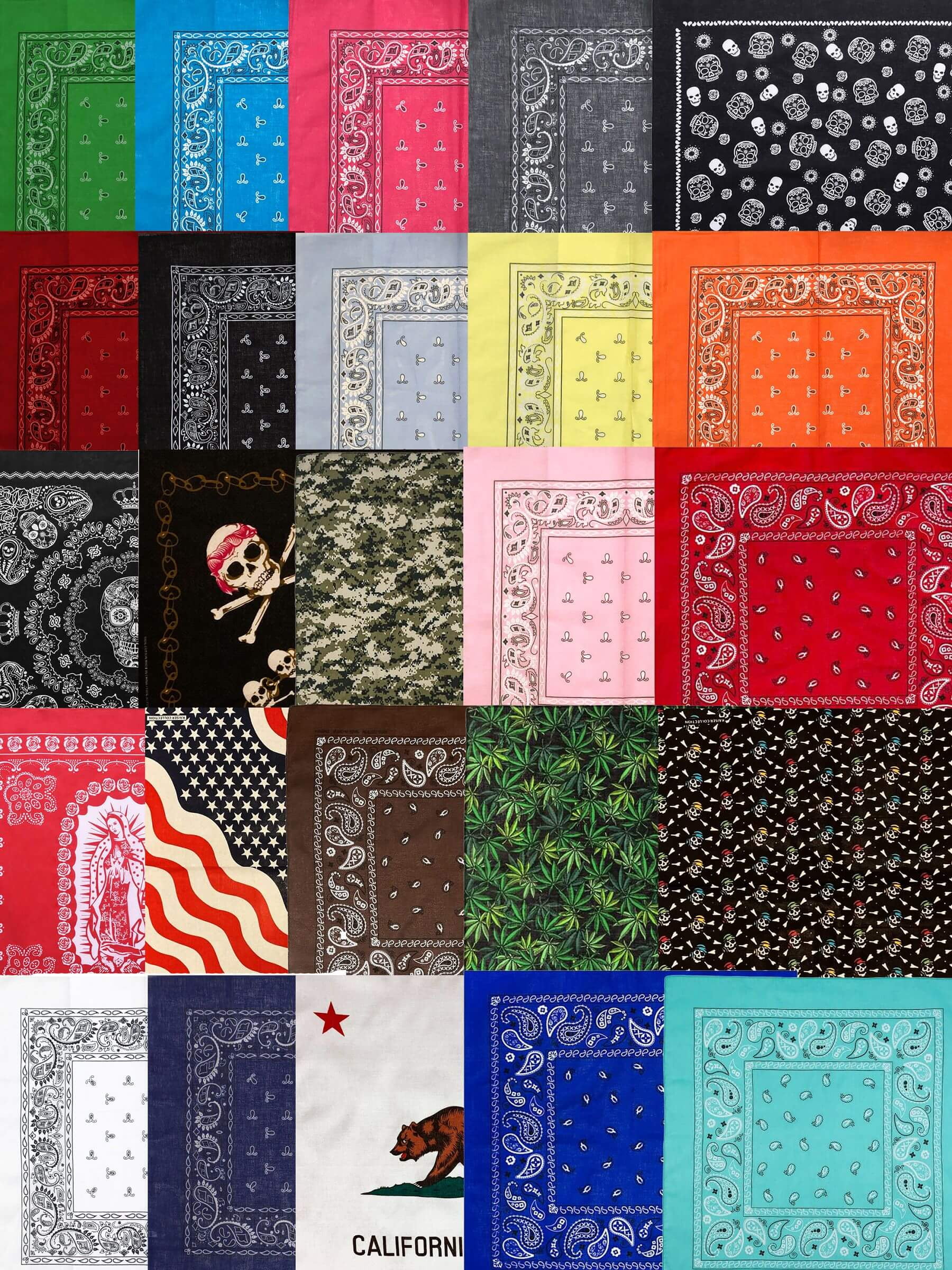 12Pcs-Bandanas-100-Cotton-