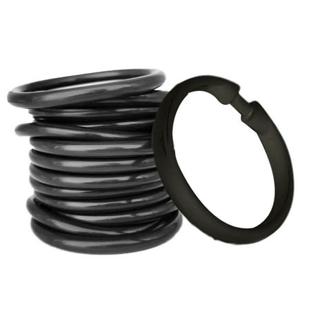 12Pcs Bathroom Shower Curtain Rings Hooks Round Snap Plastic Quality