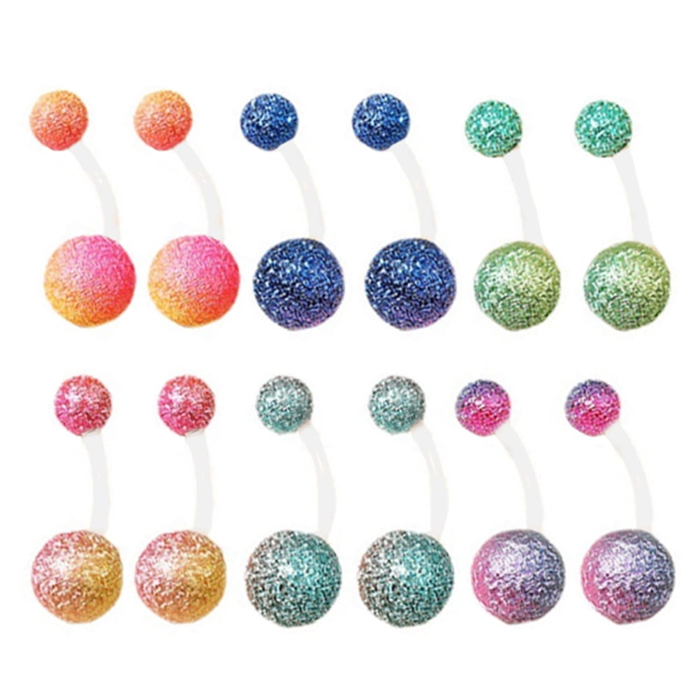 12Pcs Beautiful Belly Button Ring Chic Belly Button Stud Body