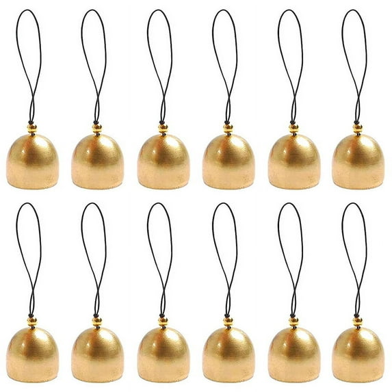 12Pcs Bell Jingle Mini Metal Small Cowbell Decorative Ornament Vintage Pet Bell Ornaments Bell Wind Chime Backpack Craft