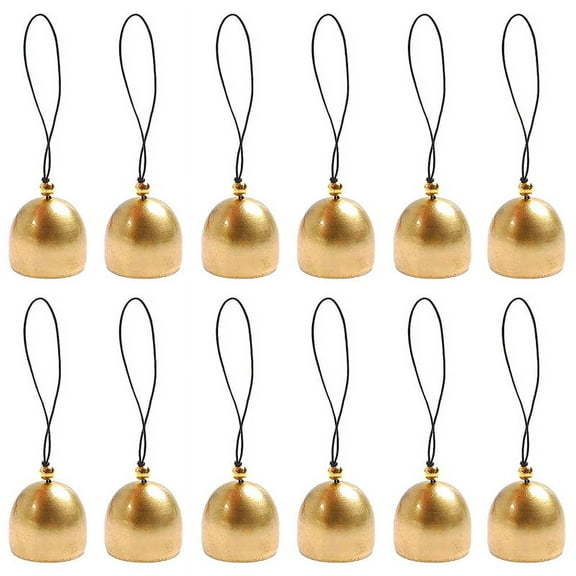 12Pcs Bell Jingle Mini Metal Small Cowbell Decorative Ornament Vintage Pet Bell Ornaments Bell Wind Chime Backpack Craft
