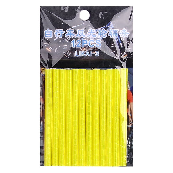 12Pcs Bicycle Wheel Spoke Reflective Reflector Mount Clip Tube, 360° Light Reflection For Enhanced Safety, Suitable For Toddler Mountain Road Folding Bike