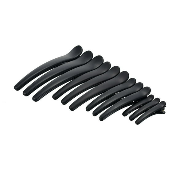 12Pcs Black Hair Grip Clips Hairdressing Sectioning Cutting Hair Clamps Clip Professional Plastic Salon Styling Hair Clips