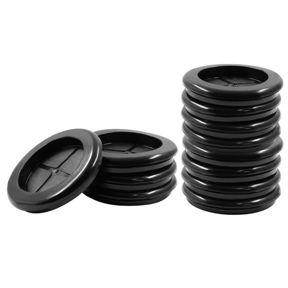 12Pcs Black Round Rubber Grommet Kit, 32mm Inside Diameter for Wire Protection