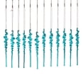 thumbnail image 1 of 12Pcs Blue Acrylic Icicle Christmas Ornaments, Hanging Spiral Icicle Drop Decorations for Christmas Tree, Winter Wonderland Holiday Party Supplies, 1 of 3
