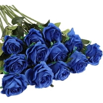 12Pcs Blue Roses Artificial Flowers Fake Silk Rose Flowers Bouquet with Long Stem Faux Roses Life-Like Flowers for Wedding Home Decor Floral Arrangement Party Table Centerpieces (Royal Blue),Wedding