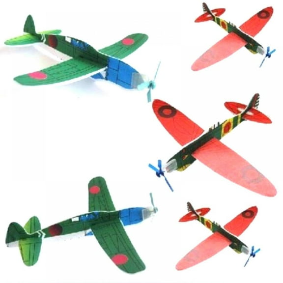 12Pcs Bomber Airplane Gliders for kids, Foam Birthday Party Favor Plane Toy Kits and Prize Reward Toys