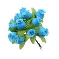 Plastic Blue Roses 12Pcs/Bouquet Artificial Rose Anti-droop Easy to Bend 18 Colors ...