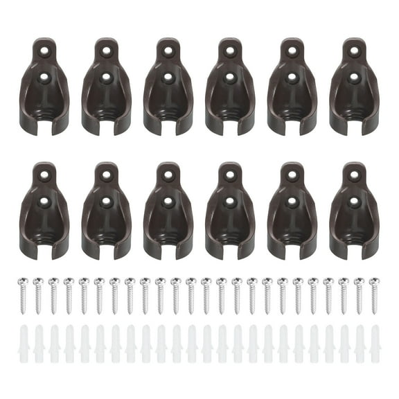 12Pcs Bungee Ball Receivers Brackets, Universal Blinds Replacement Parts, Coffee