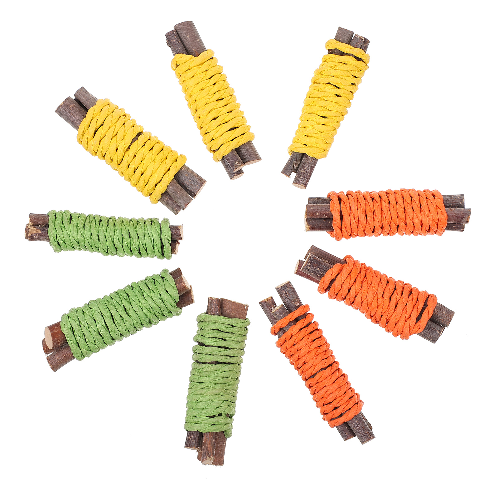 12Pcs Bunny Chew Toys Rabbit Chewing Grinding Stick Small Animal Chew