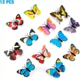 thumbnail image 1 of 12Pcs Butterfly Led Wall Stickers Night Light 3D Glowing Bedroom Diy Home Decor, 1 of 6