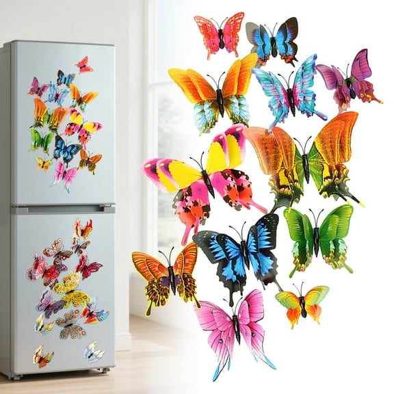 12Pcs Butterfly Wall Stickers, Spring Decorations & Butterfly Art for Home, Whimsical Wall Decor, Great for Office & Classroom Butterfly Decorations
